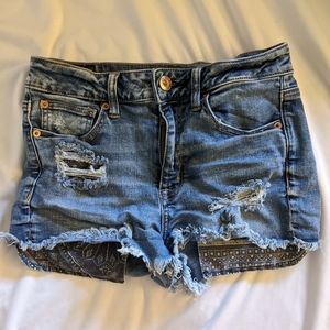 Denim highwaist shorts american eagle shorts with pockets